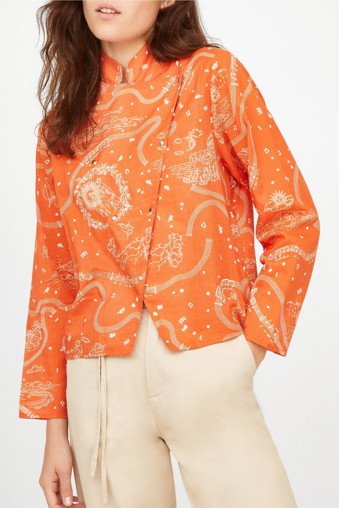 Bianca patterned blouse - Earth