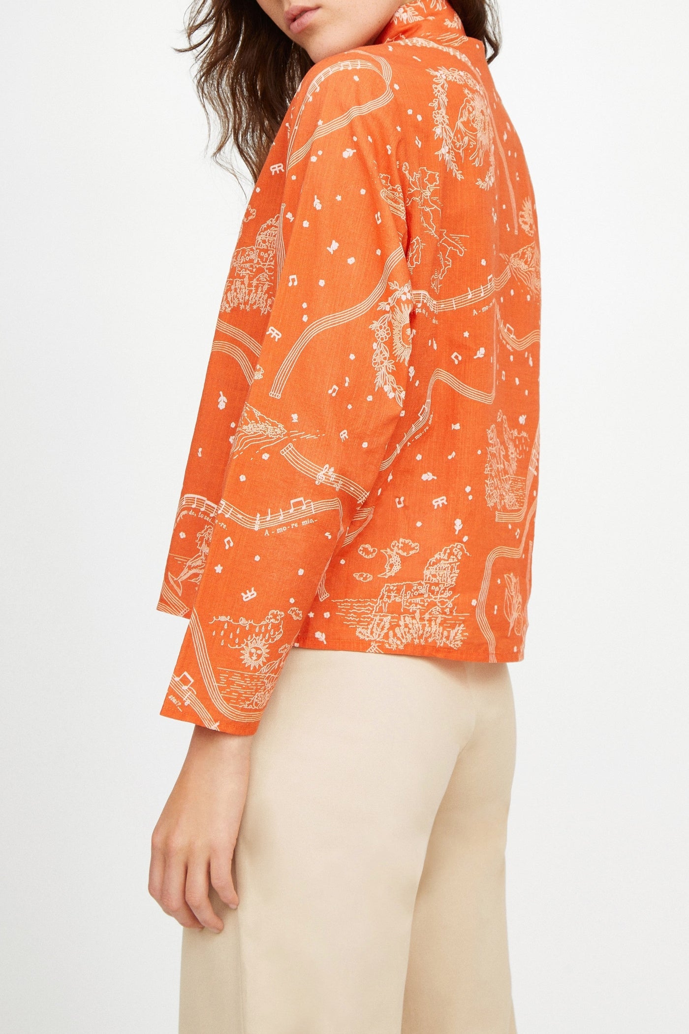 Bianca patterned blouse - Earth