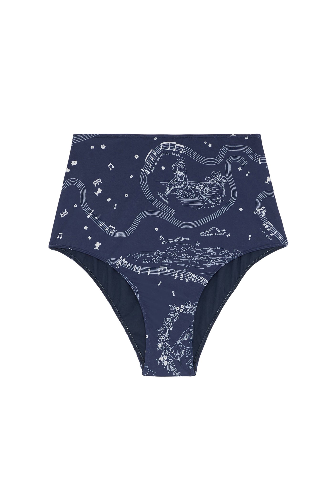 Bas de maillot de bain Dory à motif - Marine