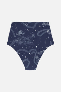 Bas de maillot de bain Dory à motif - Marine