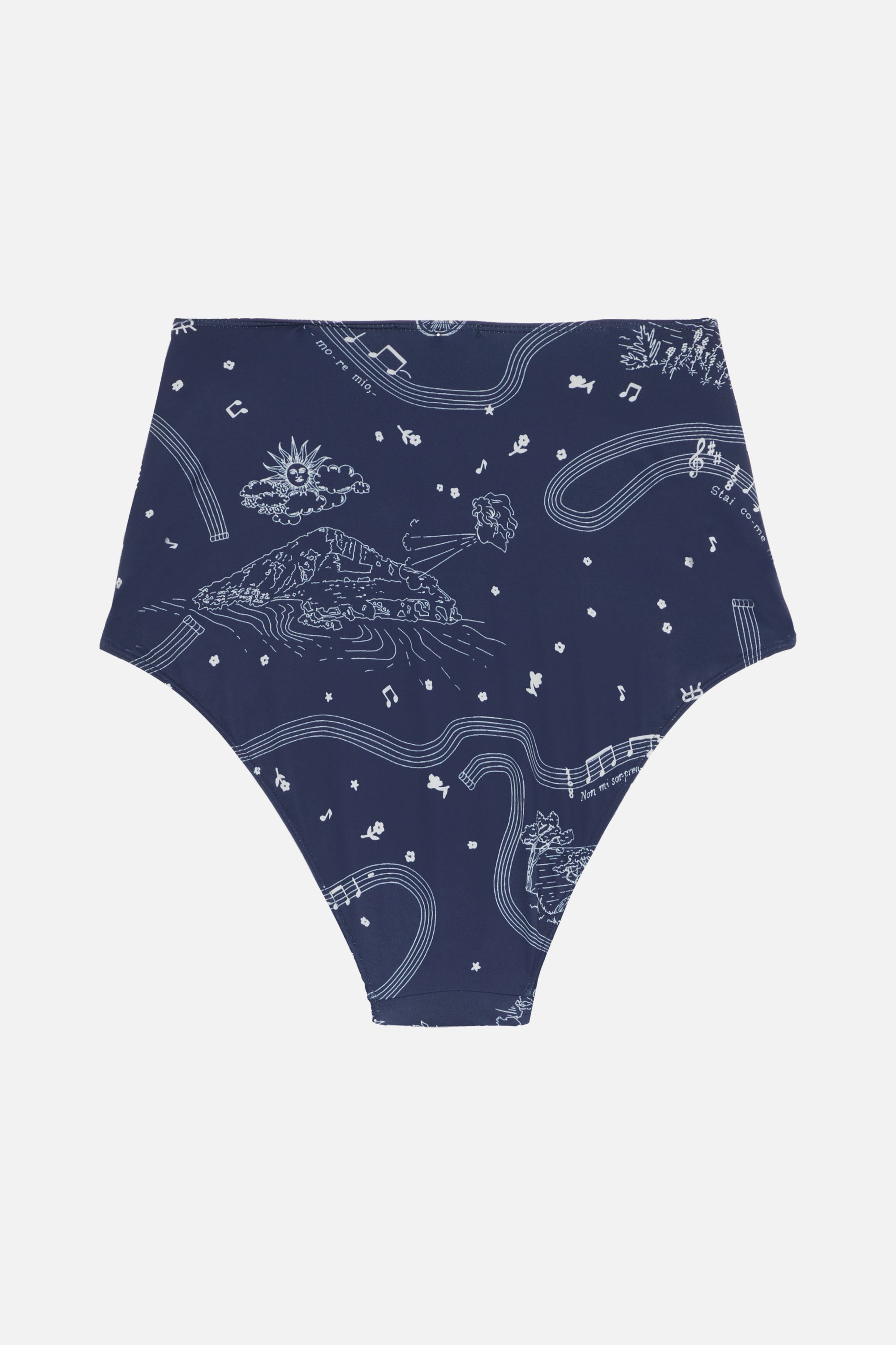 Bas de maillot de bain Dory à motif - Marine