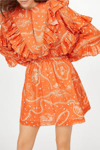 Robe courte Daily à motif - Marine