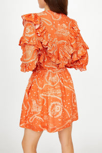 Robe courte Daily à motif - Marine