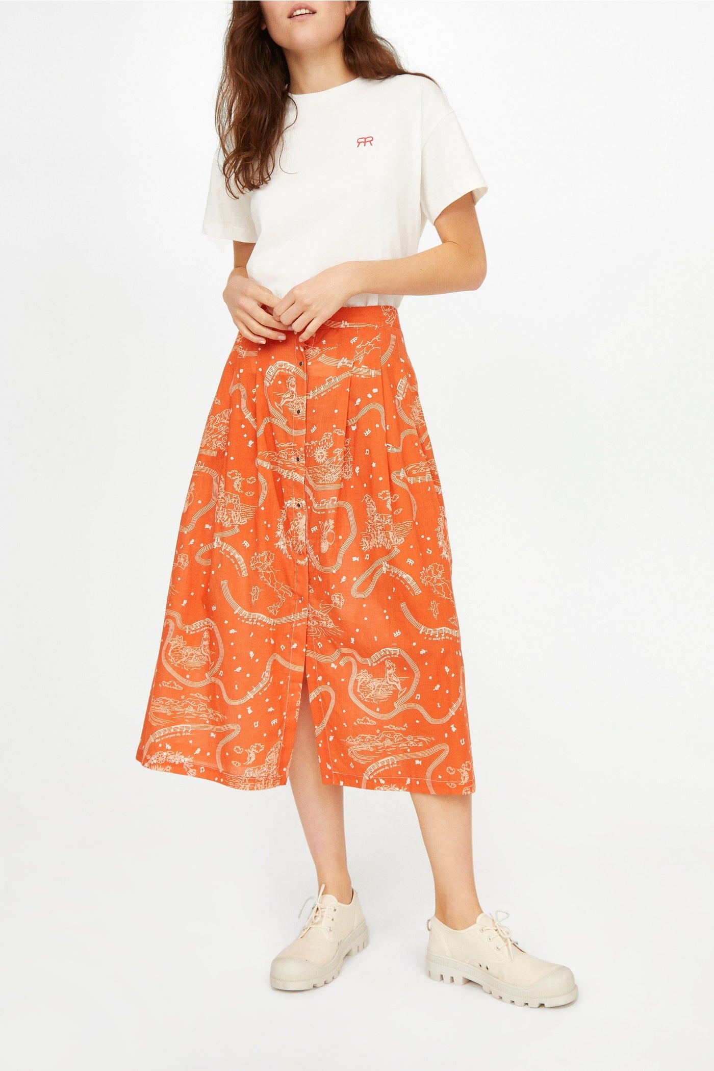 Mendes patterned skirt - Navy