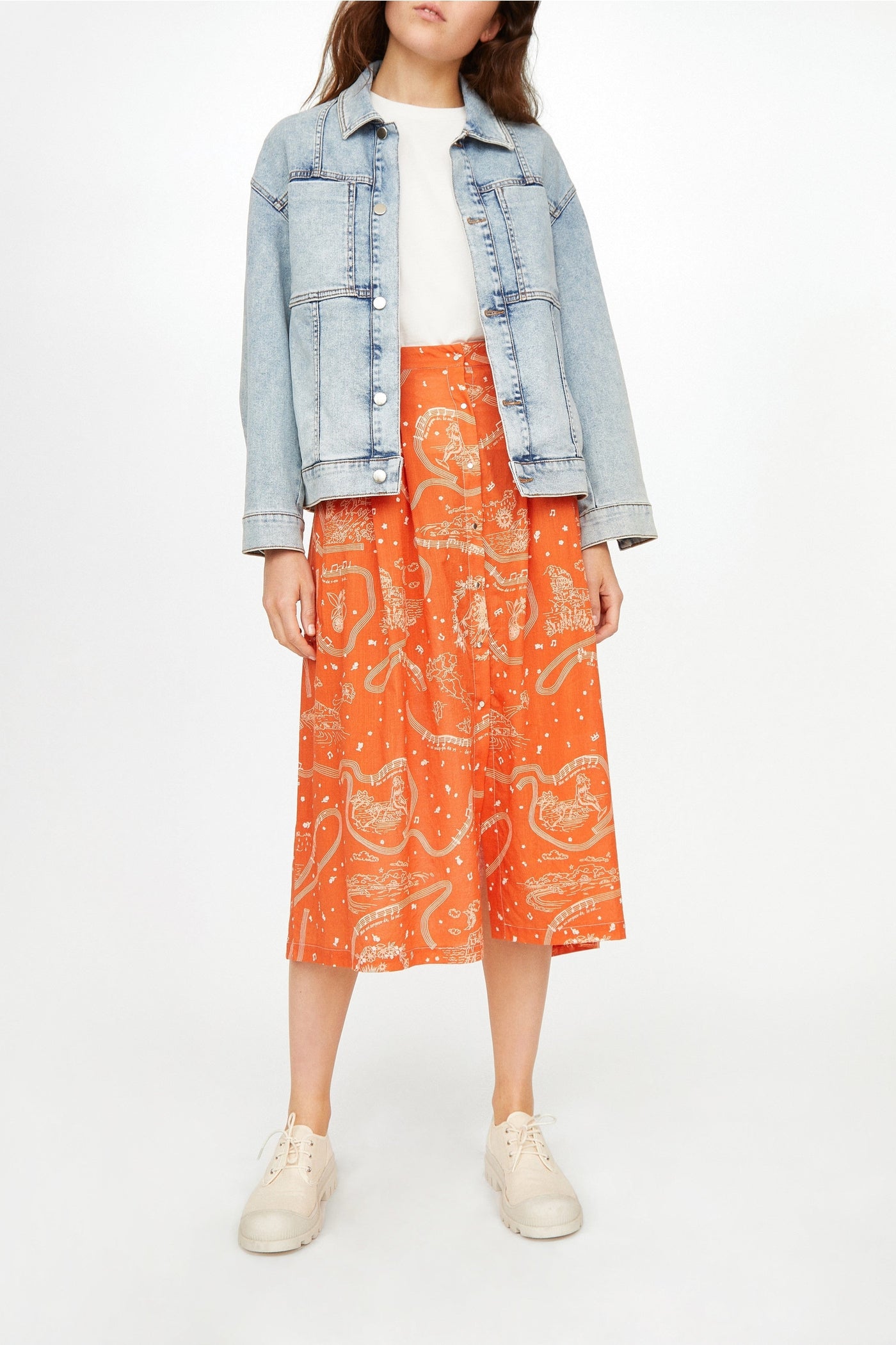 Mendes patterned skirt - Navy