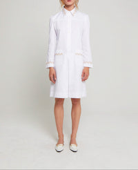 Robe Cali coupe droite courte - White