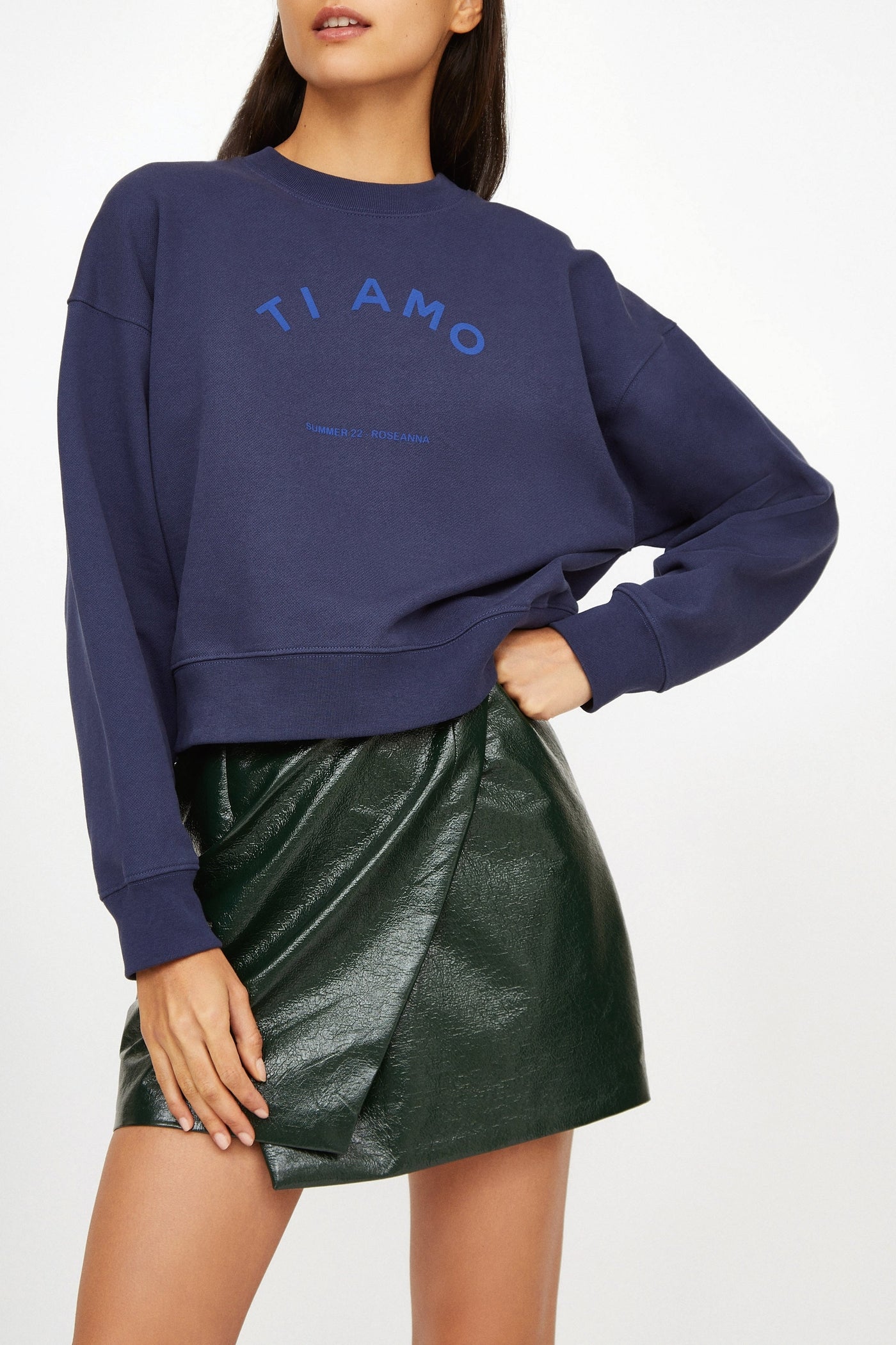 Sweatshirt Ti Amo en coton - Marine