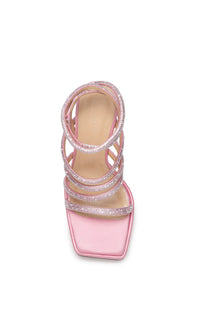 Sydney 140 platform sandals with rhinestones - Pink