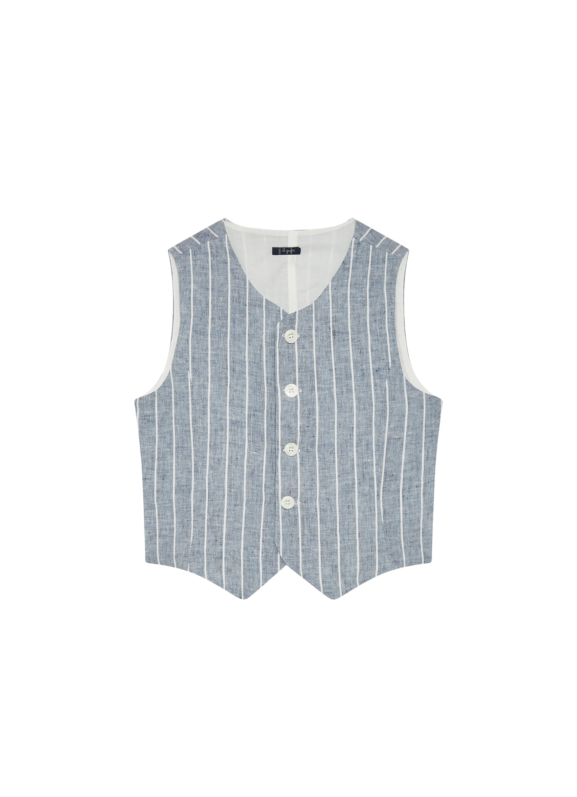 Linen striped cardigan - Blue Riga Grande