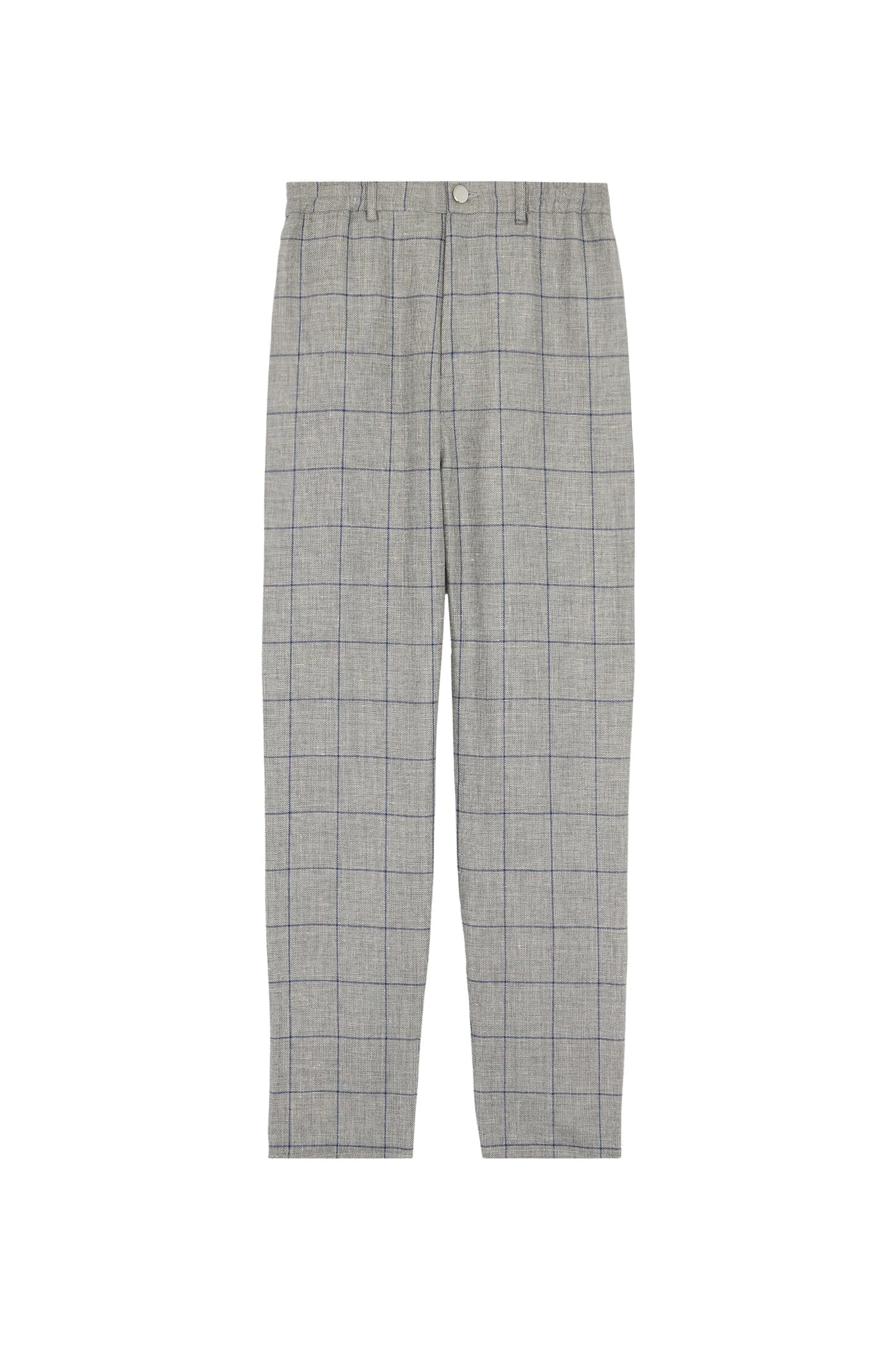 Pantalon Bloom à carreaux en laine et lin - Nuage