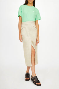 Hockey skirt with raffia effect - Greige
