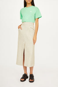 Hockey skirt with raffia effect - Greige