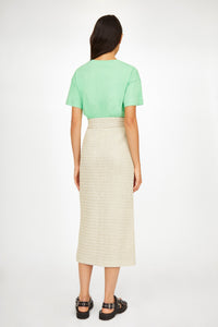 Hockey skirt with raffia effect - Greige