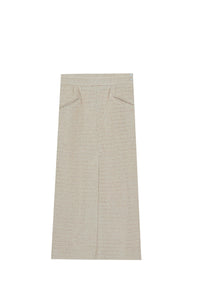 Hockey skirt with raffia effect - Greige