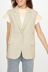 Kent jacket in raffia - Greige