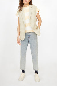 Kent jacket in raffia - Greige