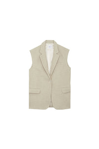 Kent jacket in raffia - Greige