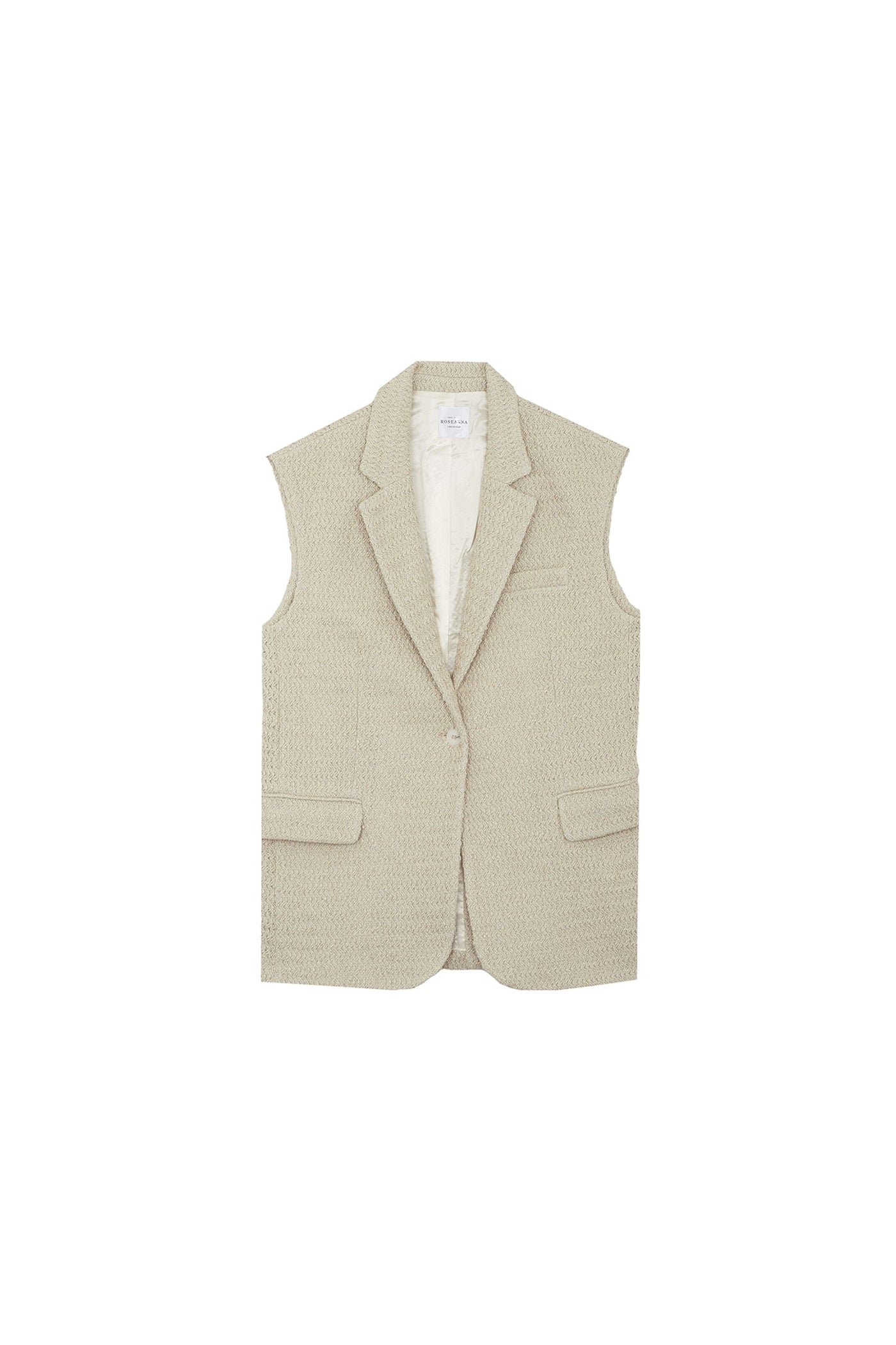 Kent jacket in raffia - Greige