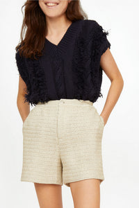 Laura shorts in raffia - Greige