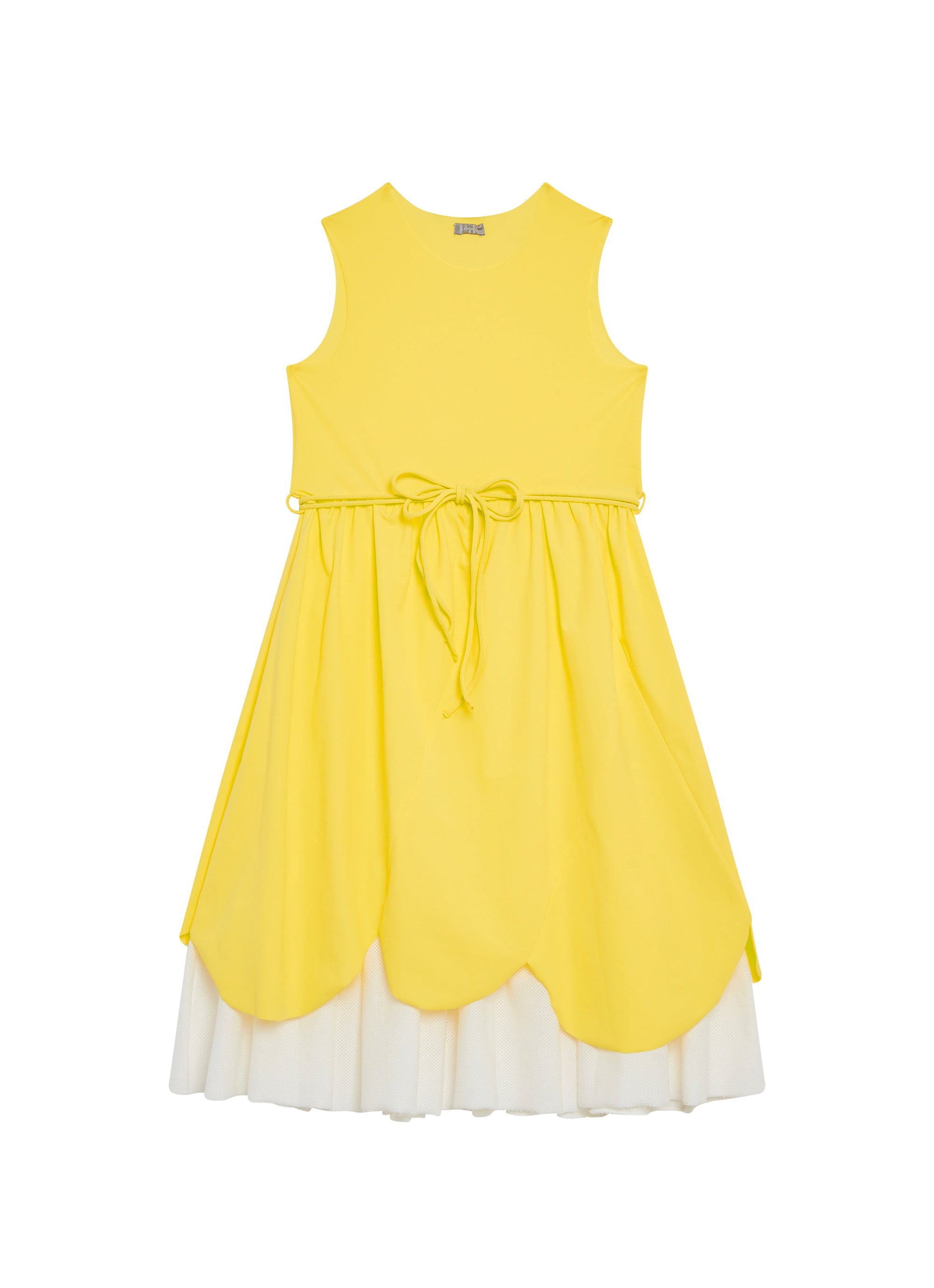 Sleeveless dress with gathered waist - Polline & Bianco