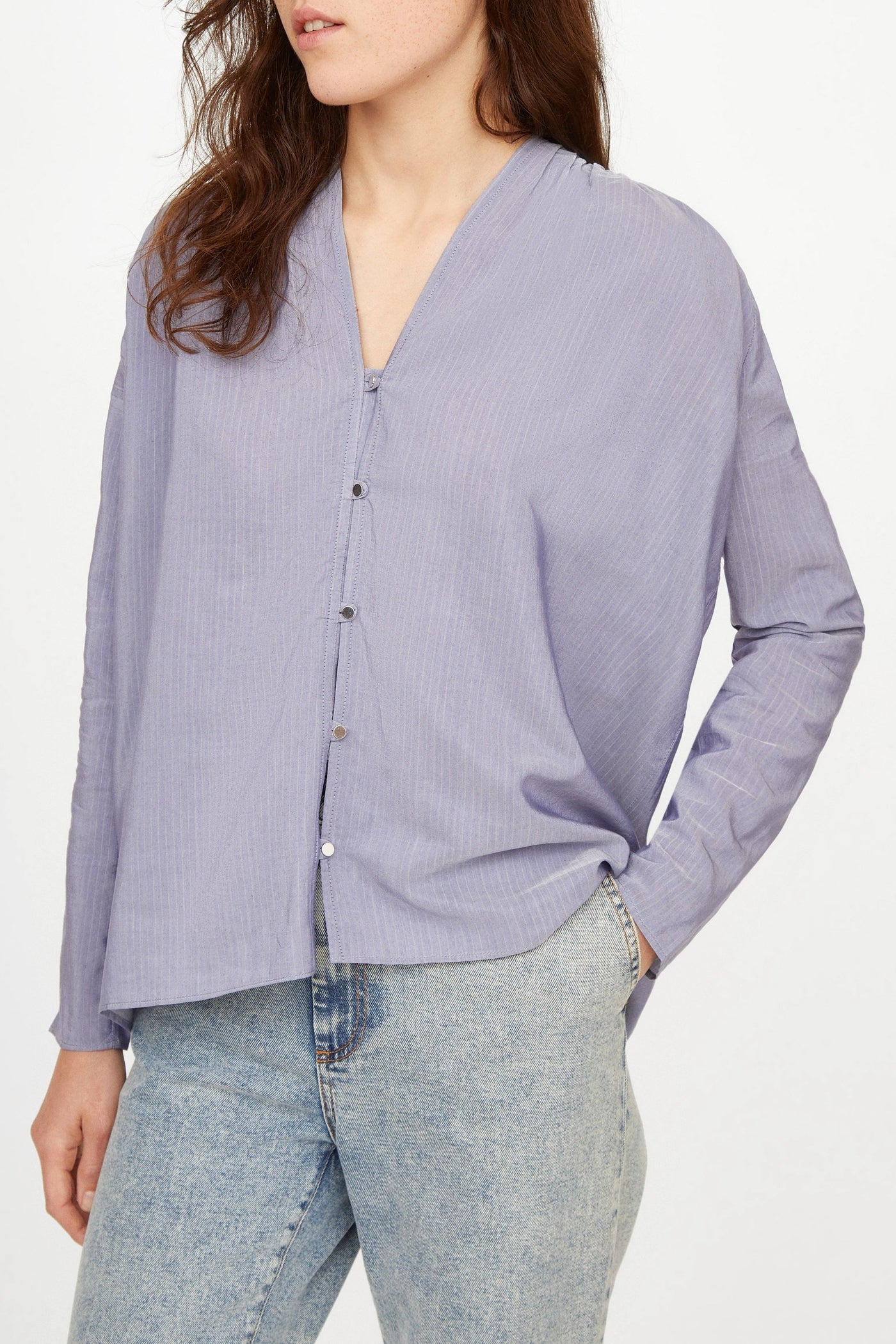 Blouse Doris en rayures - Denim