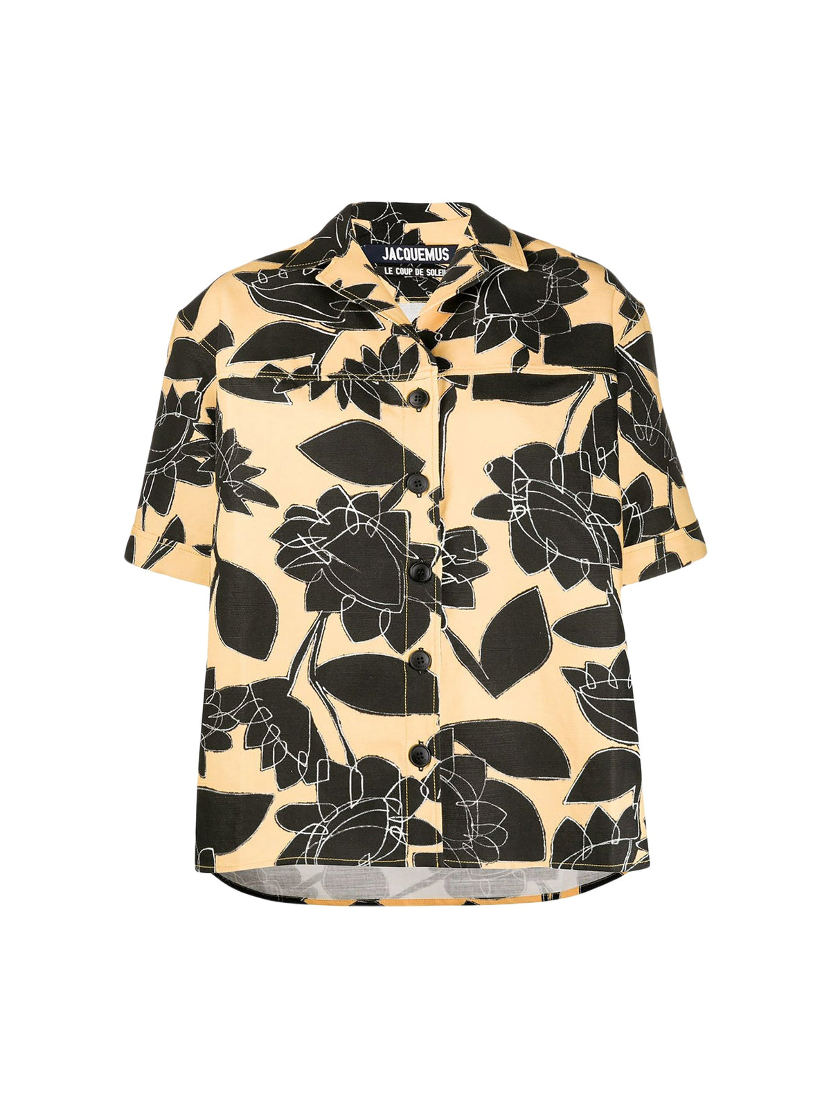Chemise Vallena en lin - Print Black Flowers