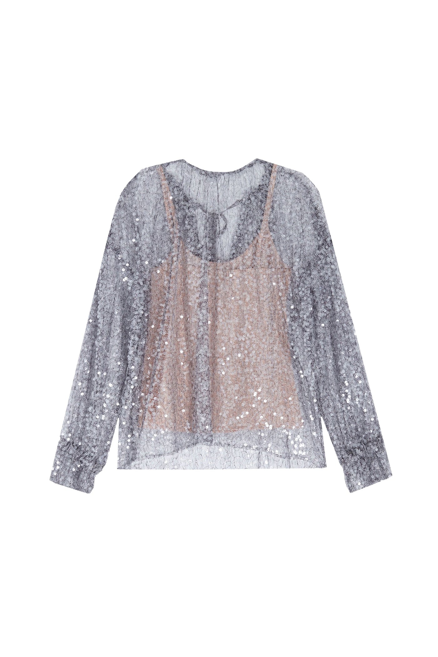 Blouse Alfie à sequins - Argent