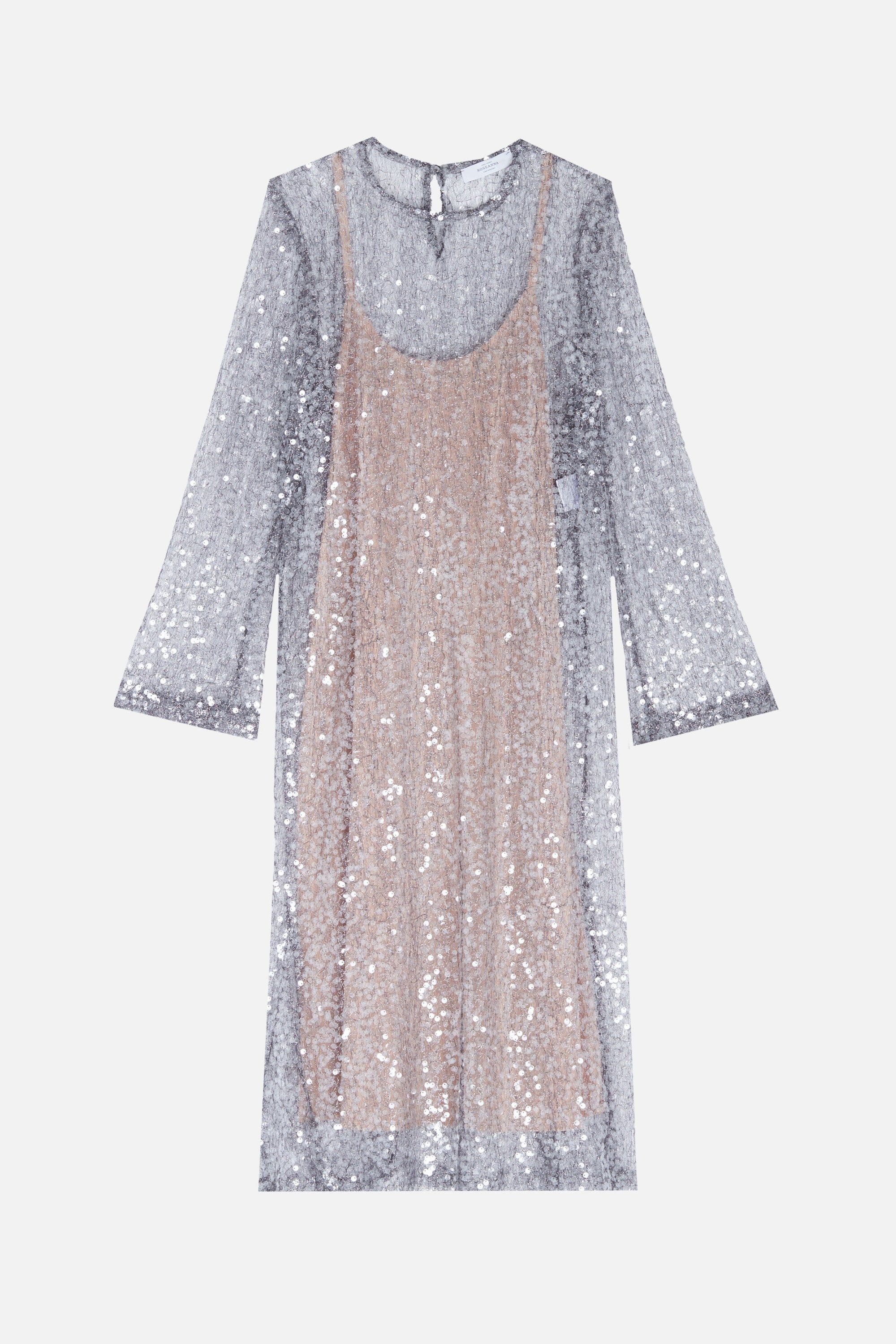 Robe midi Hugo à sequins - Argent