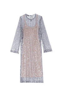 Robe midi Hugo à sequins - Argent