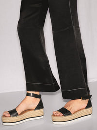 BASEPLUS_Espadrilles Glyn 70 en cuir - Black
