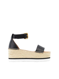 BASEPLUS_Espadrilles Glyn 70 en cuir - Black