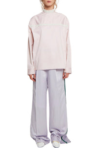 Blouse Screw à col cheminée brodé - Pink