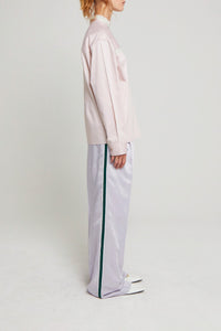 Blouse Screw à col cheminée brodé - Pink
