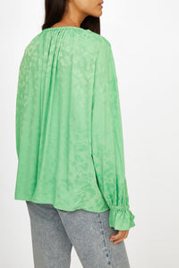 Ava print blouse - Pistachio