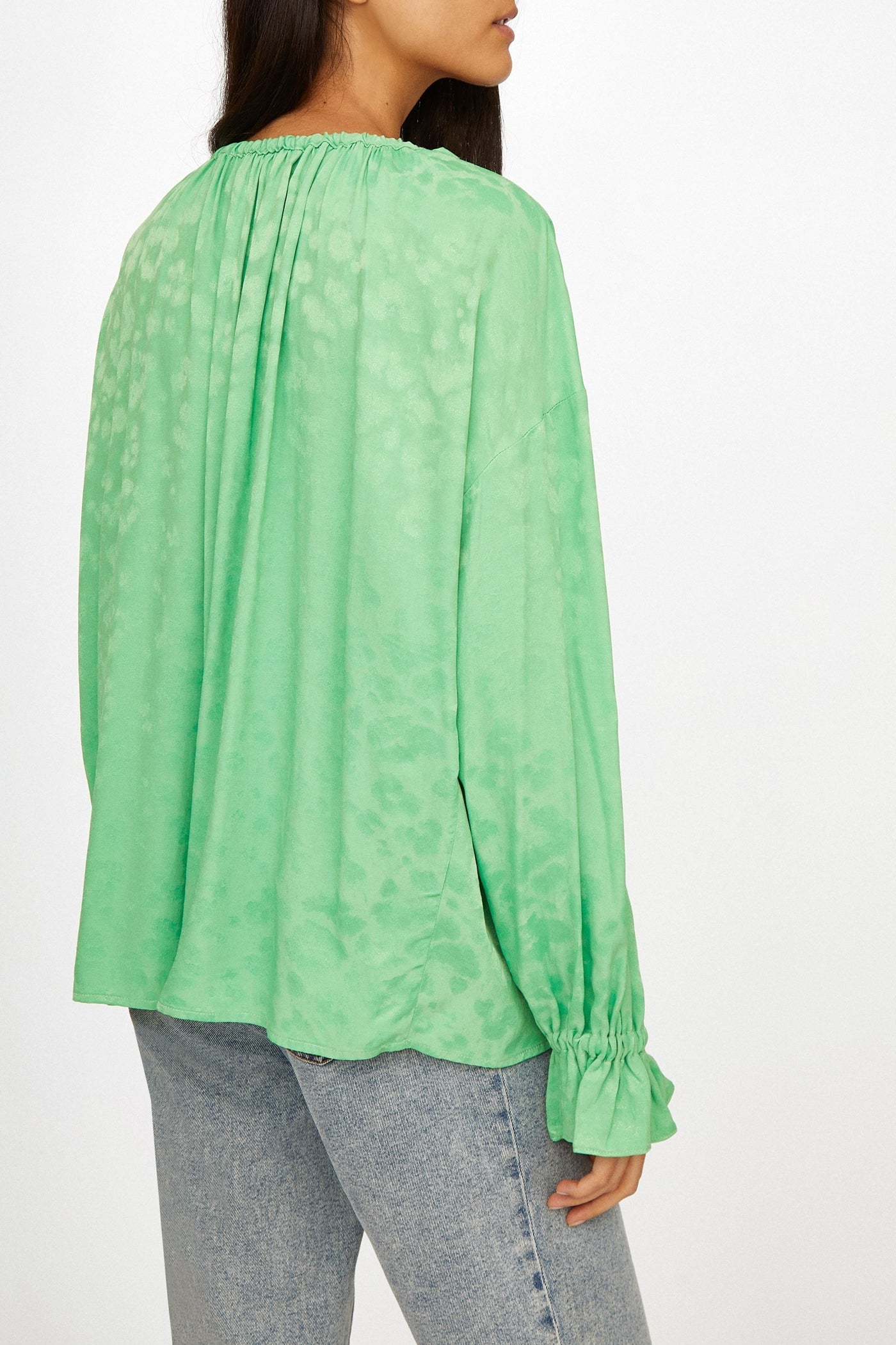 Ava print blouse - Pistachio