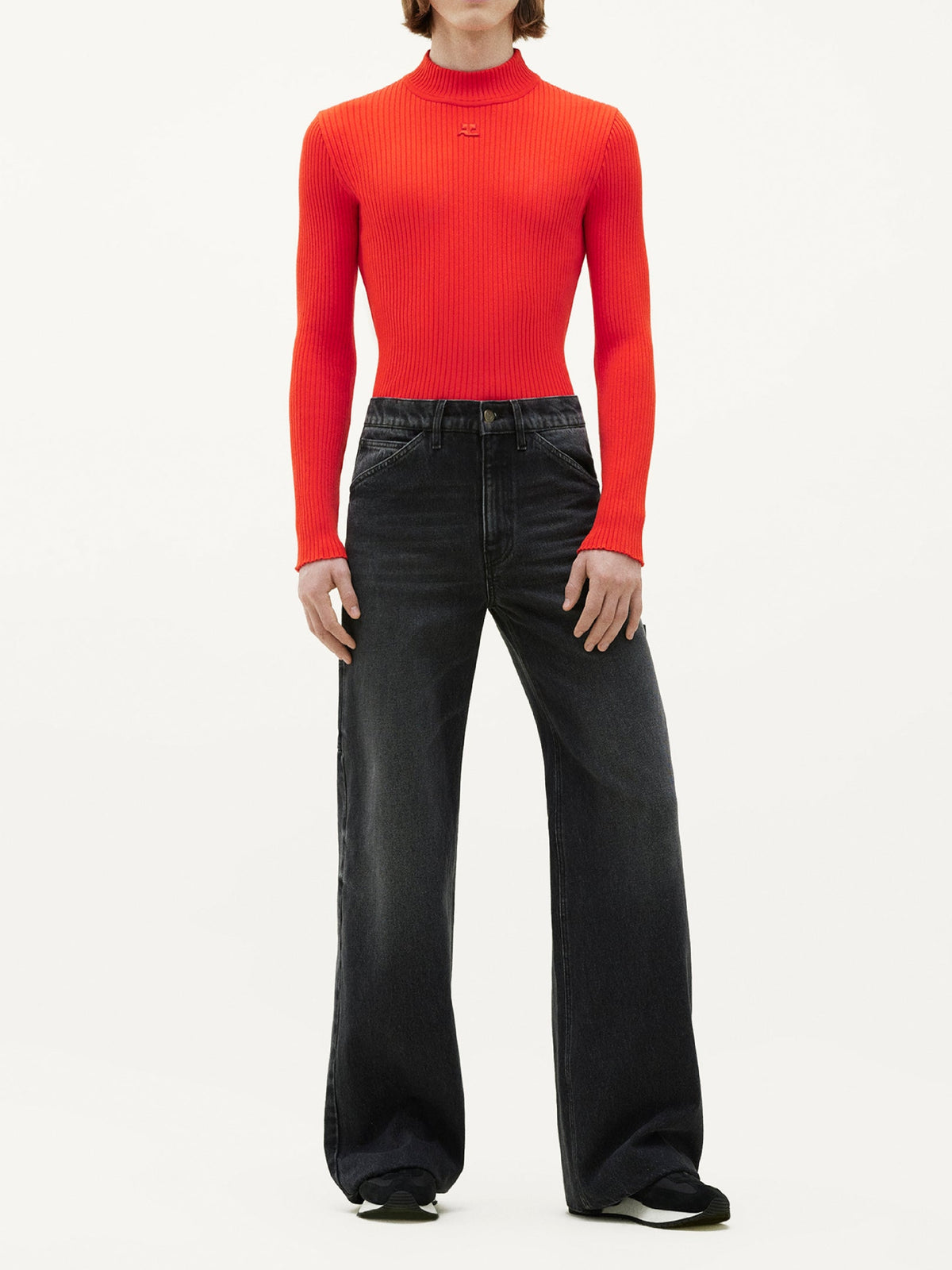 Pull col montant - Heritage Red
