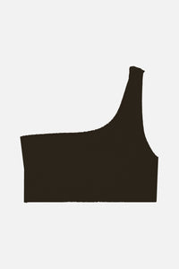 Lino swimming costume top with embossed effect - Black