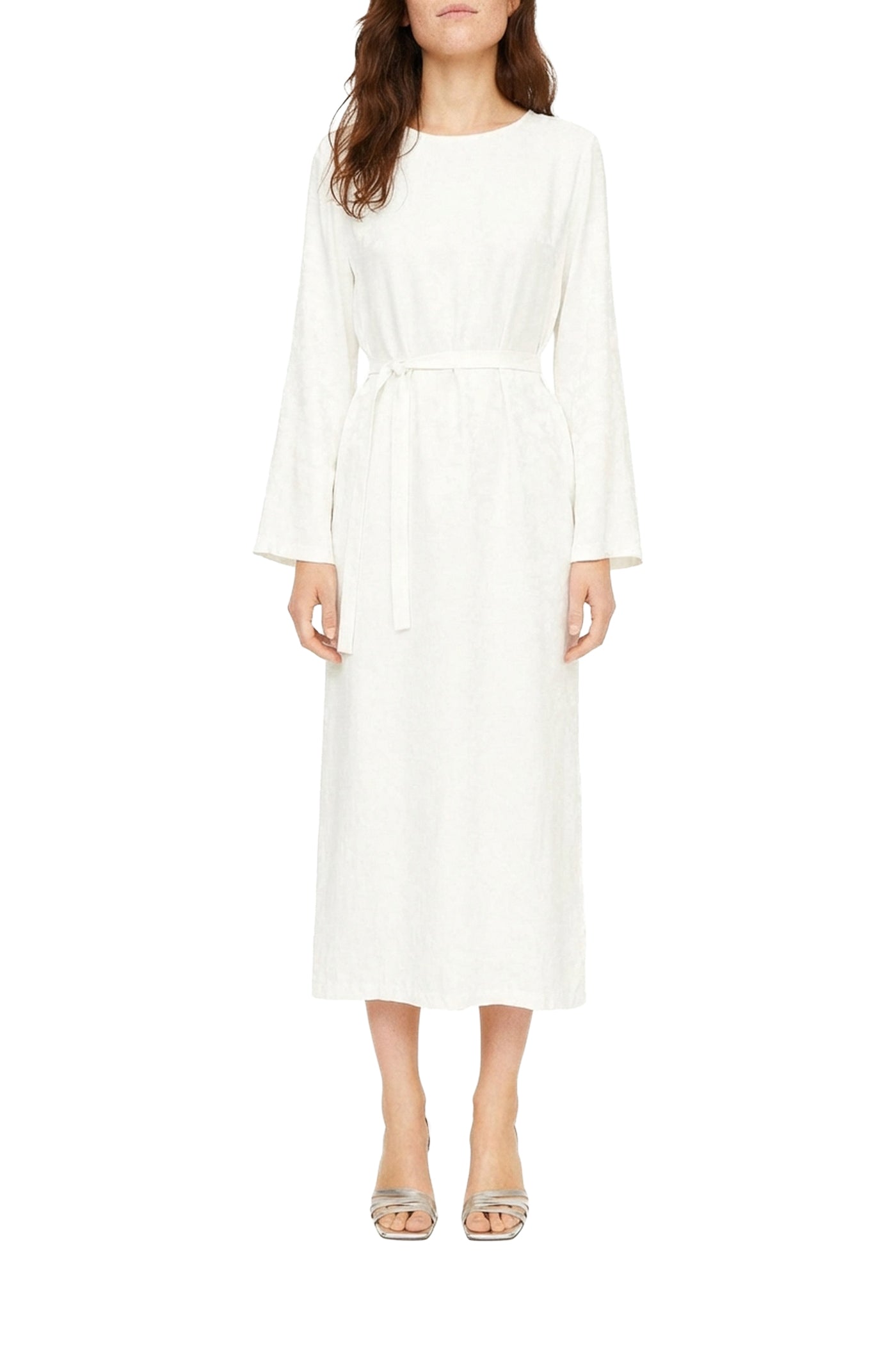 Hugo print midi dress - Milk
