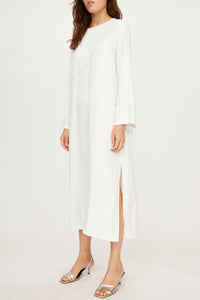 Hugo print midi dress - Milk