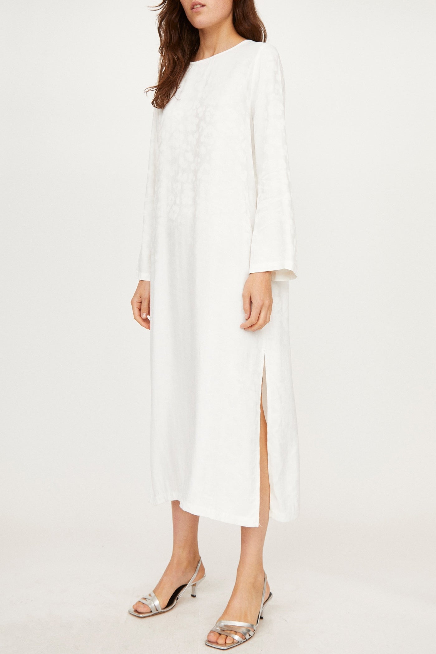 Hugo print midi dress - Milk