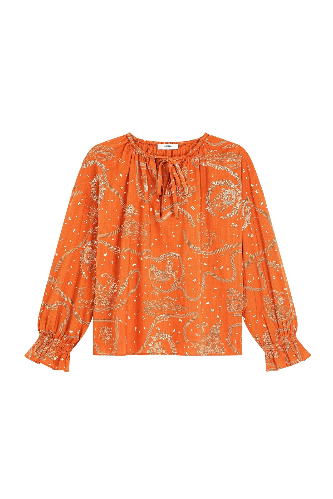 Ava patterned blouse - Earth