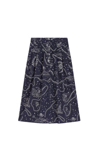 Mendes patterned skirt - Navy