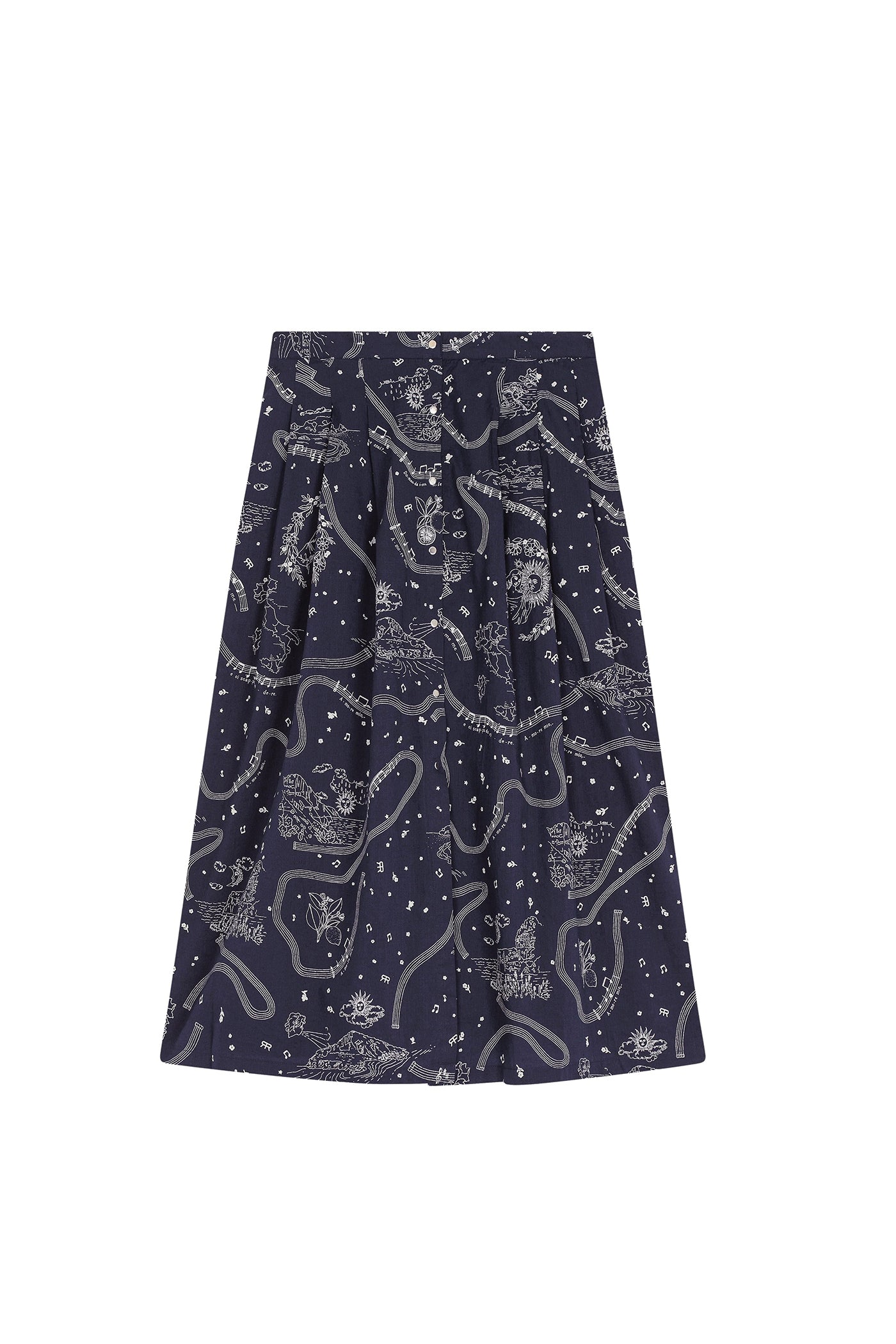 Mendes patterned skirt - Navy