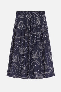 Mendes patterned skirt - Navy