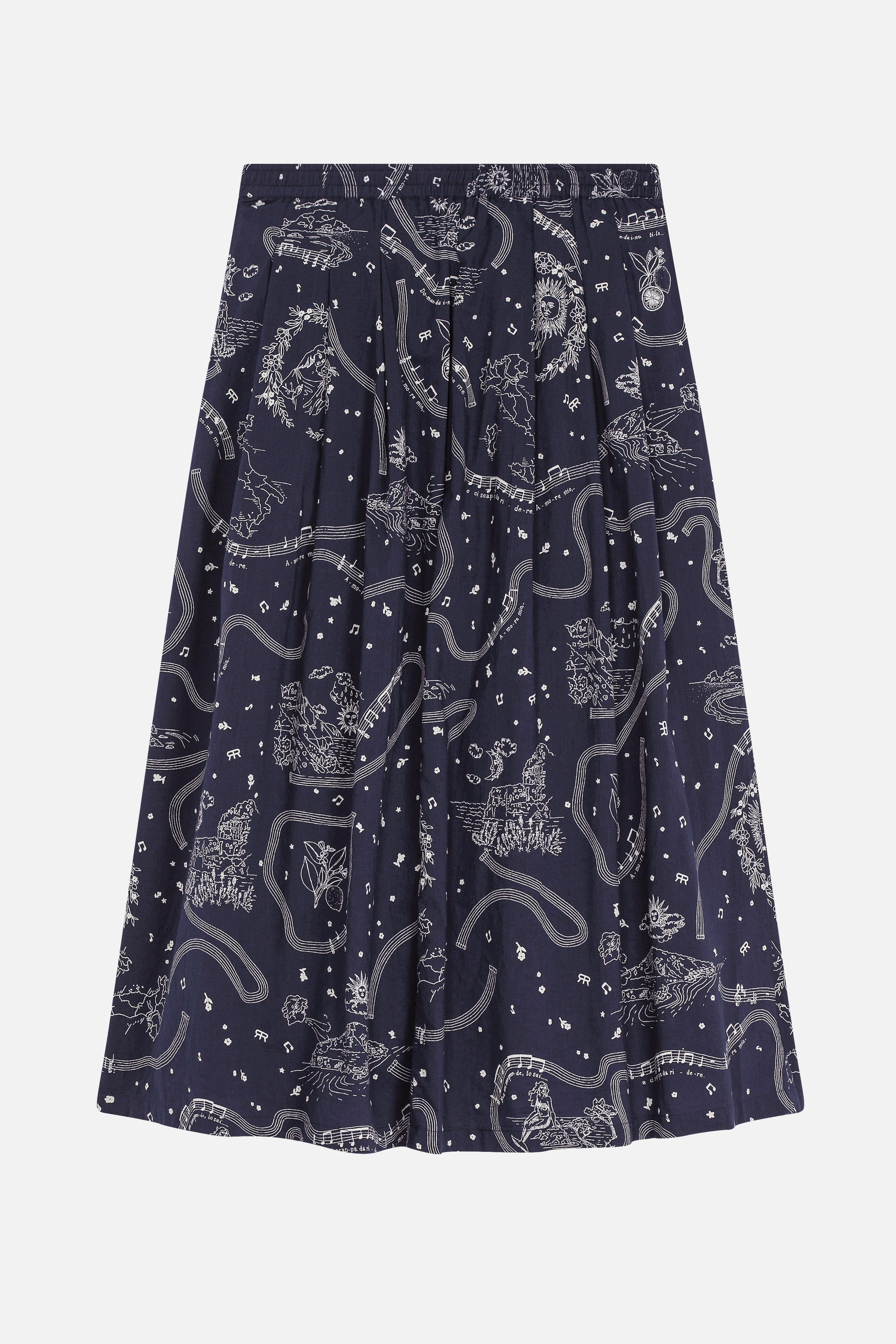 Mendes patterned skirt - Navy