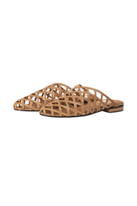 Riva leather mules - Camel