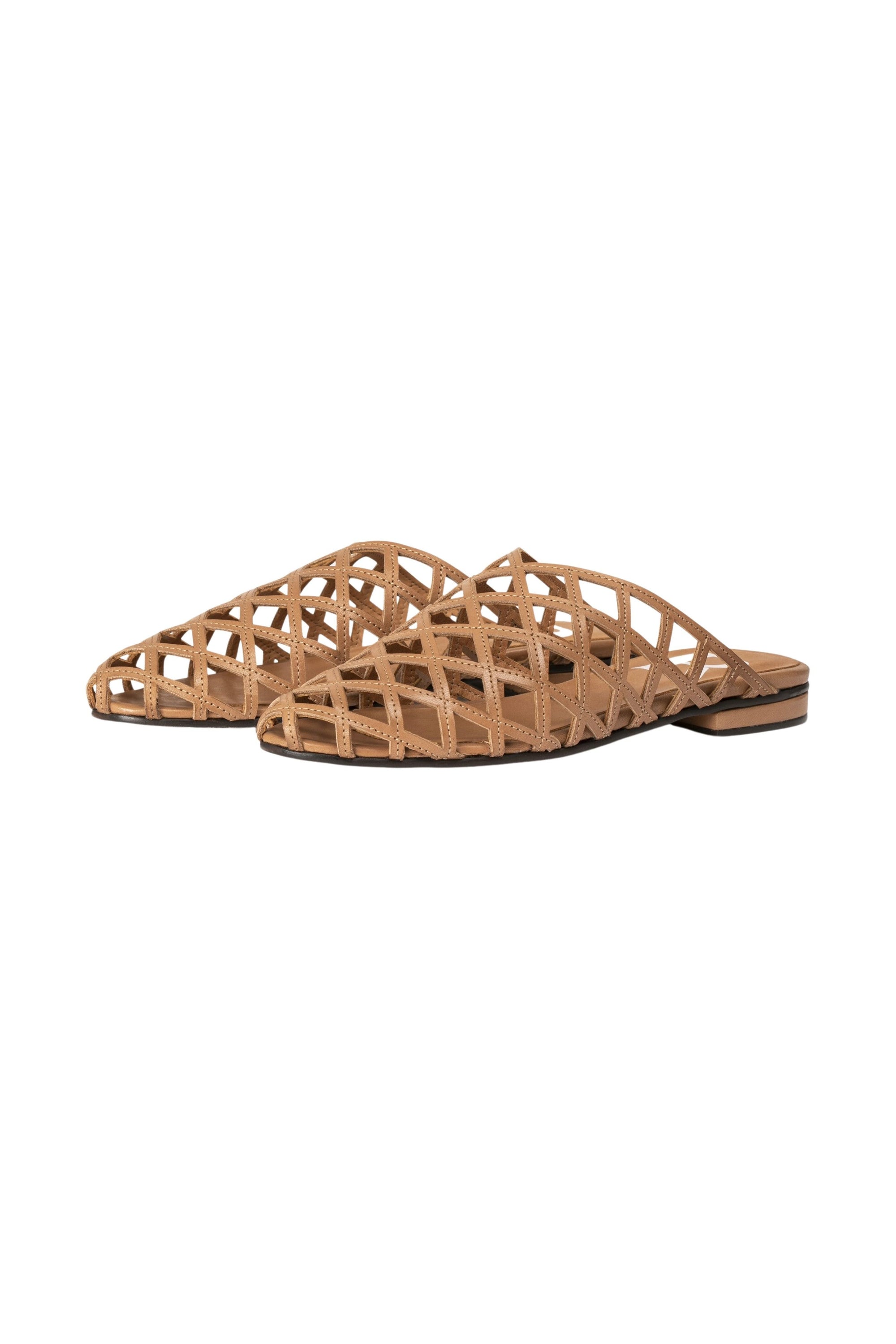 Riva leather mules - Camel