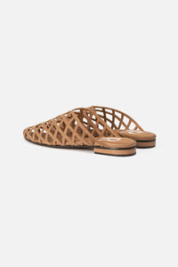 Riva leather mules - Camel