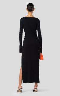 Cut-out midi dress - Black