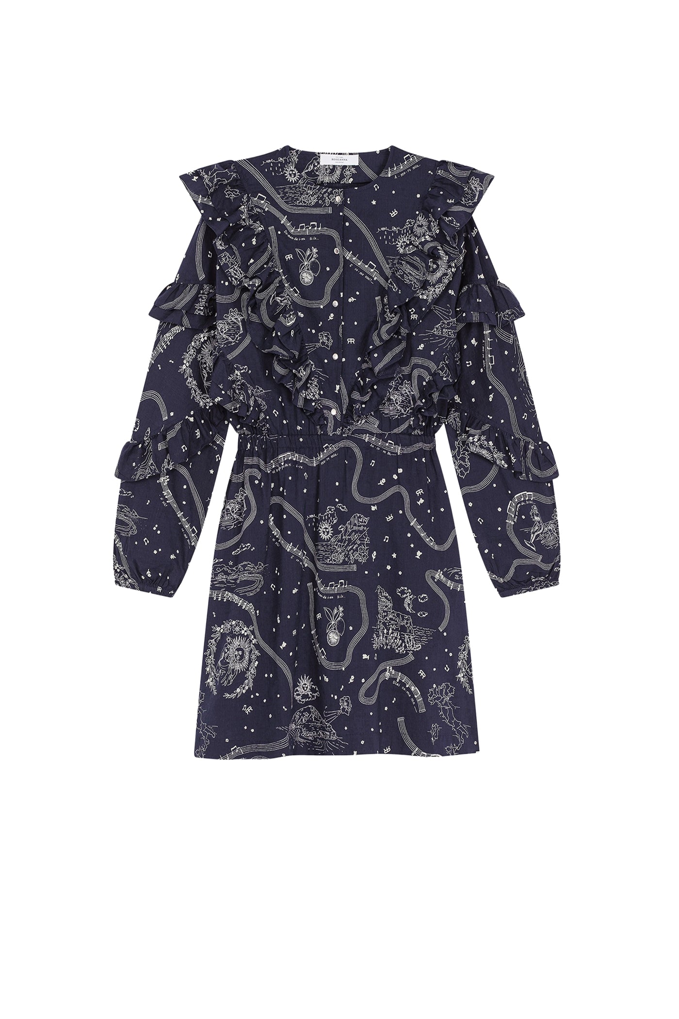 Robe courte Daily à motif - Marine